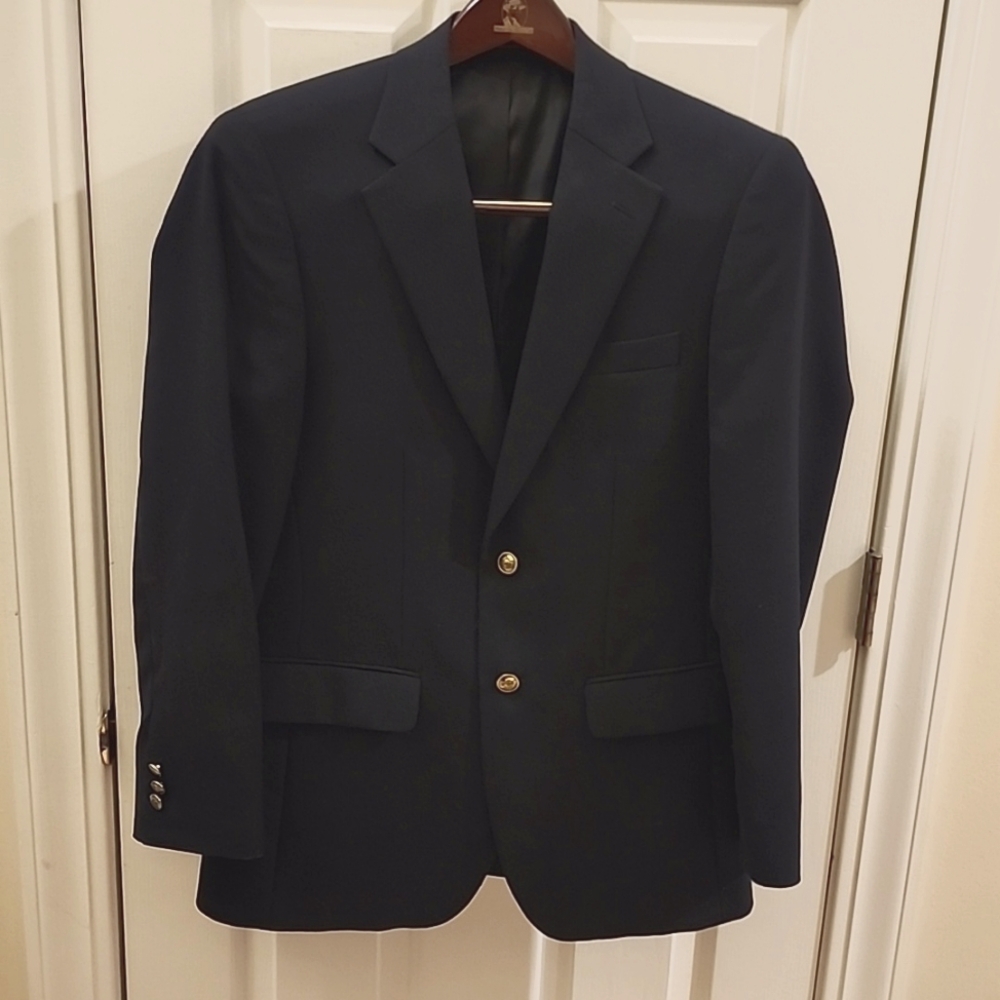 Men's Stafford Sports Coat Navy Blue Size 38 regular